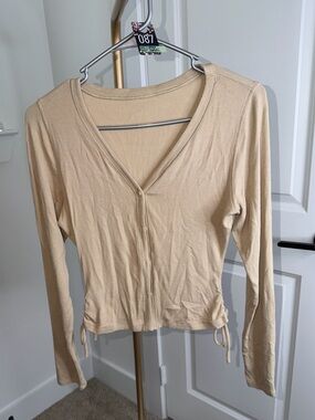 87. Lululemon Side-Cinch Ribbed Cardigan in Trench